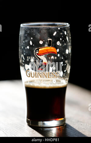 Pint Glas Guinness Stockfoto