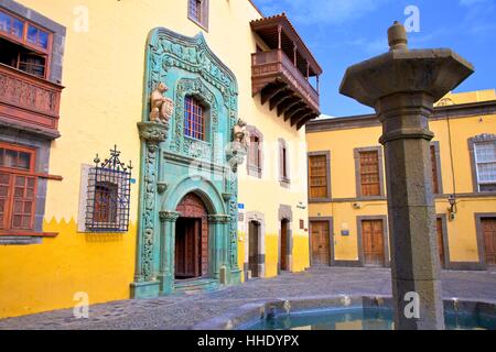 Casa de Colon, Altstadt Vegueta, Las Palmas de Gran Canaria, Gran Canaria, Kanarische Inseln, Spanien, Atlantik Stockfoto