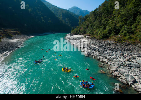 Eine rafting-Expedition auf dem Karnali River, West-Nepal Stockfoto