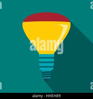 LED-Birne-Symbol, flachen Stil Stock Vektor