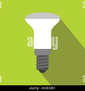 LED-Birne-Symbol, flachen Stil Stock Vektor