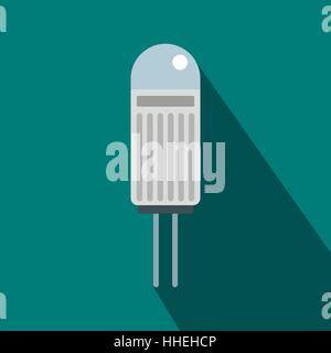 Halogen-Lampe-Symbol, flachen Stil Stock Vektor