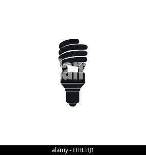 Energiesparende Lampe Symbol, einfachen Stil Stock Vektor