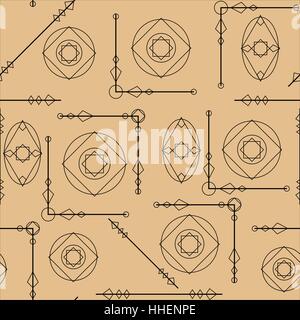 Musterdesign geometrische Struktur in schwarz und braun. Einfachen Hintergrund. Stock Vektor