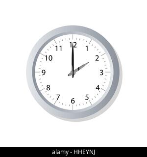 Uhr-Symbol-Symbol auf weiß. Vektor-illustration Stock Vektor