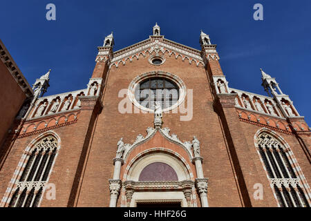 Santa Maria Orto schöne gotische Fassade in Venedig Stockfoto