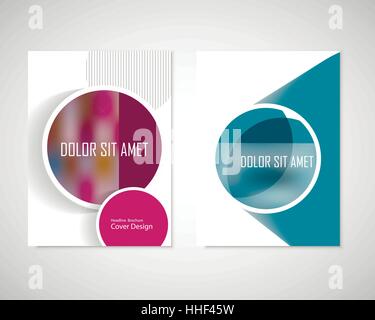 Schmutzige Kreise mit Text auf Broschüre für Ihre Ideen. Präsentation, Cover Buch oder Jahresbericht Stock Vektor