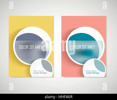 Schmutzige Kreise mit Text auf Broschüre für Ihre Ideen. Präsentation, Cover Buch oder Jahresbericht Stock Vektor