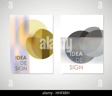 Schmutzige Kreise mit Text auf Broschüre für Ihre Ideen. Präsentation, Cover Buch oder Jahresbericht Stock Vektor