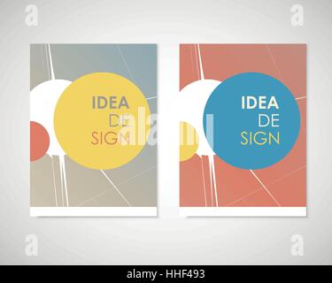 Schmutzige Kreise mit Text auf Broschüre für Ihre Ideen. Präsentation, Cover Buch oder Jahresbericht Stock Vektor