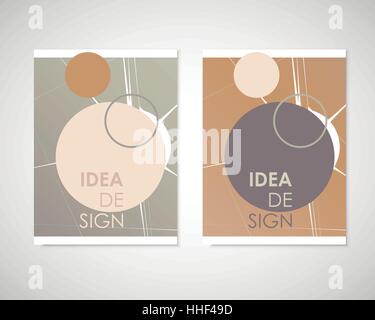 Schmutzige Kreise mit Text auf Broschüre für Ihre Ideen. Präsentation, Cover Buch oder Jahresbericht Stock Vektor