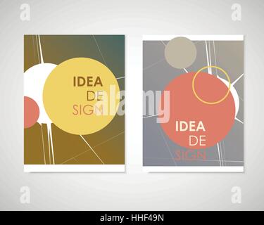 Schmutzige Kreise mit Text auf Broschüre für Ihre Ideen. Präsentation, Cover Buch oder Jahresbericht Stock Vektor