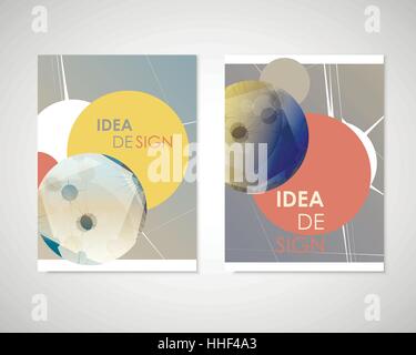 Schmutzige Kreise mit Text auf Broschüre für Ihre Ideen. Präsentation, Cover Buch oder Jahresbericht Stock Vektor