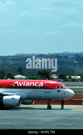 Airbus A 319 der Avianca Airways Flughafen Brasilia Brasilien Stockfoto