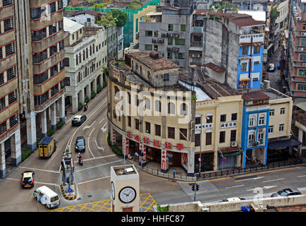 Street Scene Altstadt Macau China Stockfoto