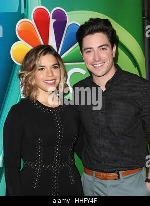 Pasadena, Kalifornien, USA. 18. Januar 2017. America Ferrera, Ben Feldman, auf 2017 NBCUniversal Winter Presse-Tour - Tag 2, im Langham Hotel In Kalifornien am 18. Januar 2017. Bildnachweis: Faye lernen/Medien Punch/Alamy Live-Nachrichten Stockfoto