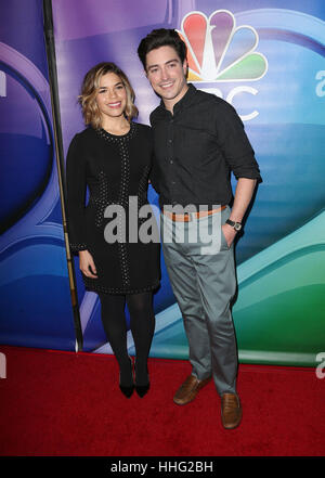 18. Januar 2017: Pasadena, Kalifornien, Usa – Amerika Ferrera, Ben Feldman. 2017 NBCUniversal Winter Press Tour im Langham Huntington Hotel. (Bild: © F. Sadou/AdMedia) Stockfoto