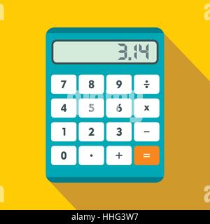 Rechnersymbol im flachen Stil Stock Vektor