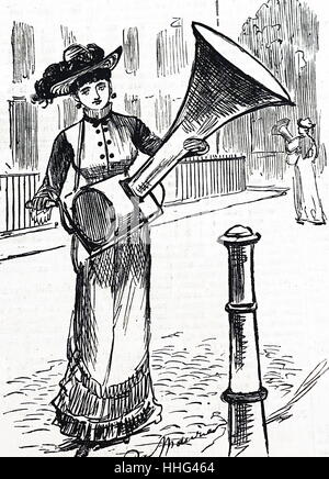 Vorgeschlagene Verwendung für Edisons PHONOGRAPHEN von Punch, London, 20. April 1878 Stockfoto