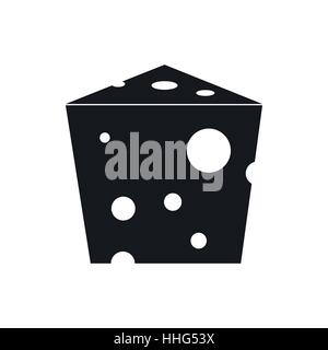 Stück Käse Symbol, einfachen Stil Stock Vektor