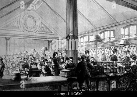 Instrument-Galerie; Zentralen Telegrafenamt; St Martins-Le-Grand; London. Stockfoto