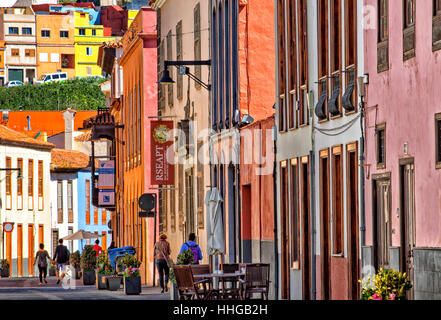 Straße in San Cristobal De La Laguna, Teneriffa Stockfoto