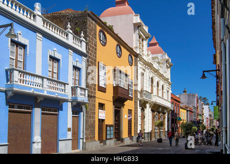 Straße in San Cristobal De La Laguna, Teneriffa Stockfoto