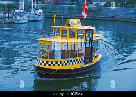 Am bunten Hafen Taxi in Victoria für Kreuzungen und Touren. SCO 11.643. Stockfoto