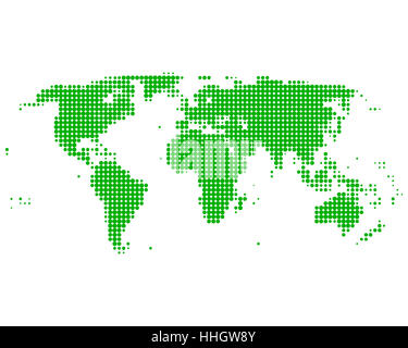 Grün, Asien, Afrika, Europa, Australien, Amerika, Atlantik, Salzwasser, Stockfoto