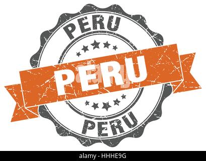 Peru Runde Band Dichtung Stock Vektor