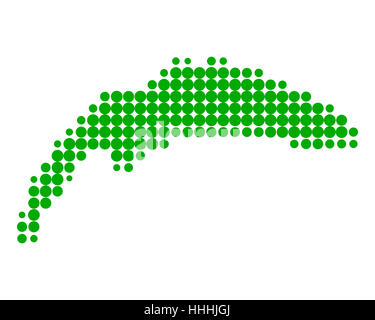 Karte des Genfer Sees Stockfoto