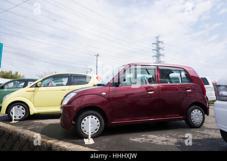 Occasion/Gebrauchtwagen Shop, Isehara City, Präfektur Kanagawa, Japan Stockfoto