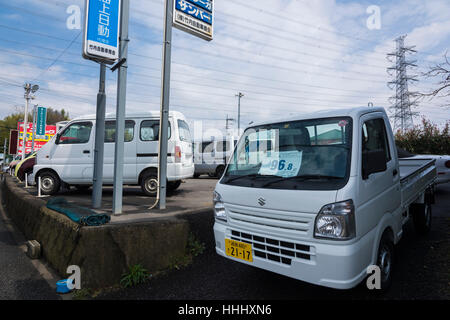 Occasion/Gebrauchtwagen Shop, Isehara City, Präfektur Kanagawa, Japan Stockfoto