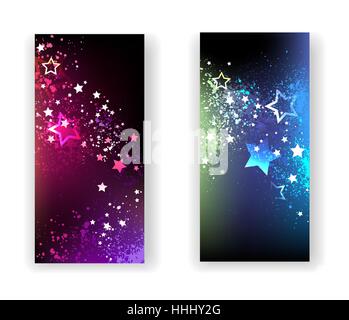 Magische Lichter-Flyer mit vielen Sternen Stock Vektor
