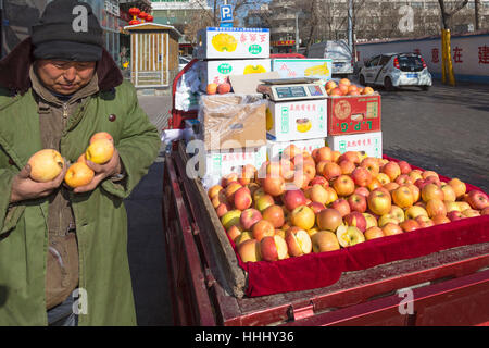 Straßenmarkt, Yinchuan, Provinz Ningxia, China Stockfoto