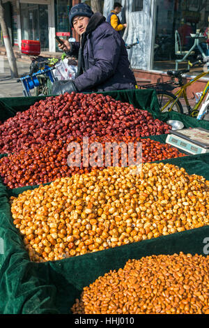 Straßenmarkt, Yinchuan, Provinz Ningxia, China Stockfoto