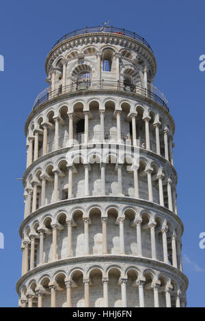 Baum, Toskana, Schiefer, Turm, Pisa, von, von, tower, detail, historische, Kirche, Stockfoto