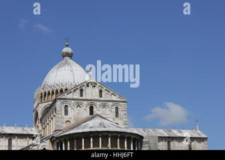 Baum, Toskana, Schiefer, Turm, Pisa, von, von, tower, detail, historische, Kirche, Stockfoto