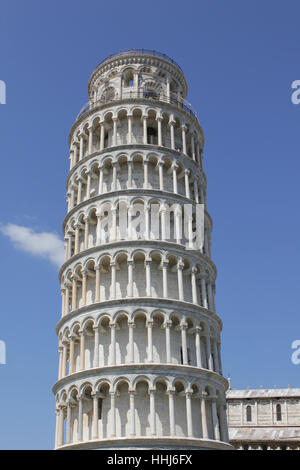 Baum, Toskana, Schiefer, Turm, Pisa, von, von, tower, detail, historische, Kirche, Stockfoto