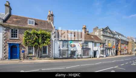 Großbritannien, Dorset, Dorchester, hohe Weststraße Fassaden Stockfoto