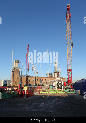 Die Northern Line Extension Site, Battersea, London. Stockfoto