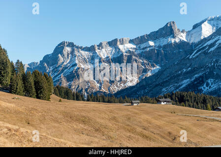 Massiv des Diabletets in der Nähe von Becca d'Audon, Waadt, Schweiz Stockfoto