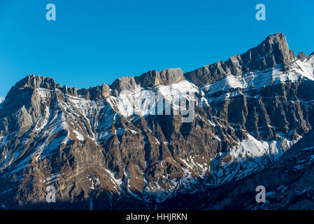 Massif des Diablerets in der Nähe von Becca d'Audon, Waadt, Schweiz Stockfoto