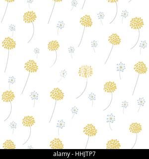 Kleine Blume Musterdesign, Löwenzahn Stock Vektor