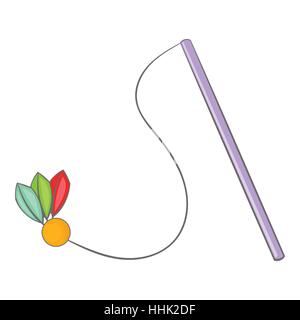 Haustier Katze Spielzeug Symbol, Cartoon-Stil Stock Vektor