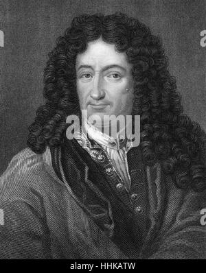 Gottfried Wilhelm Leibniz 1646-1716, deutscher Philosoph, Wissenschaftler, Mathematiker, Diplomat, Physiker, Historiker und Politiker, Gottfried Wilhelm Stockfoto