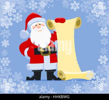 Santas Wunschliste Stock Vektor