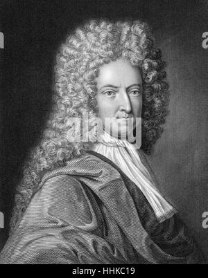 Daniel Defoe, 1661-1731, ein englischer Händler, Schriftsteller und Journalist, Autor von Robinson Crusoe, Stockfoto