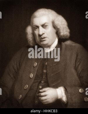 Samuel Johnson, 1709-1784, ein englischer Gelehrter, Schriftsteller, Dichter und Kritiker Stockfoto