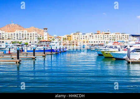 Cabo San Lucas, Mexiko. Die Marina Bay. Stockfoto